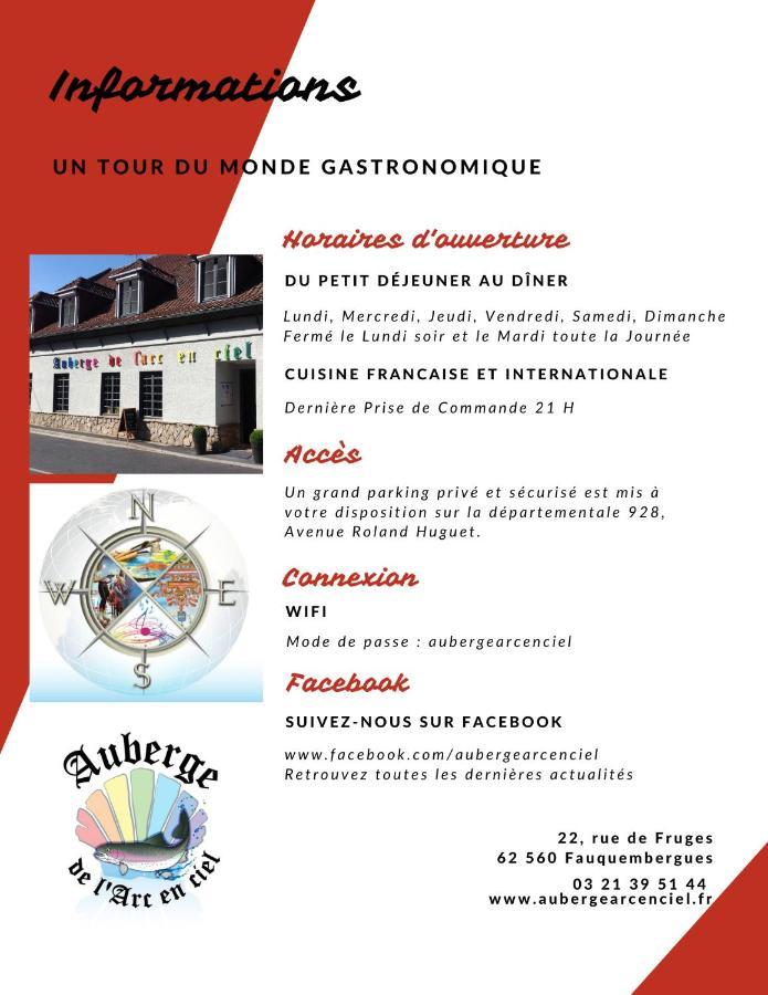 Auberge De L'Arc En Ciel Fauquembergues Eksteriør bilde