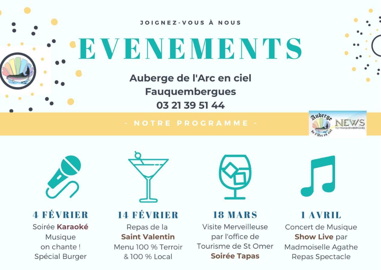Auberge De L'Arc En Ciel Fauquembergues Eksteriør bilde